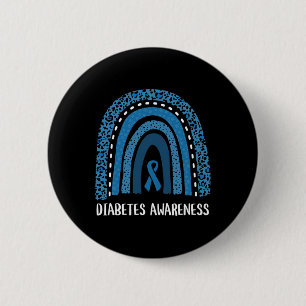 Diabetes Awareness Month Retro Rainbow T1 T2 1 6 Cm Round Badge