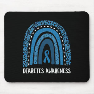 Diabetes Awareness Month Retro Rainbow T1 T2 1 Mouse Pad