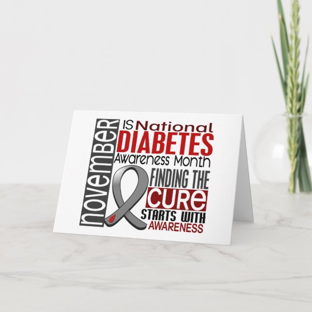 Diabetes Awareness Month Ribbon I2.5 Card (Front)