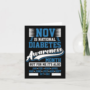 Diabetes Awareness Month T1 T2 Card