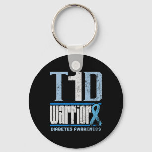 Diabetes awareness month T1D Diabetes warrior Key Ring