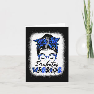 Diabetes Awareness Month Type T1d T2d Messy Bun Wa Card