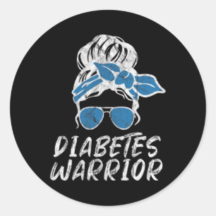 Diabetes Awareness Month Vintage Every Day T1 T2  Classic Round Sticker