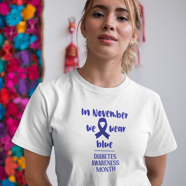 Diabetes Awareness Month White Woman T-Shirt (Creator Uploaded)