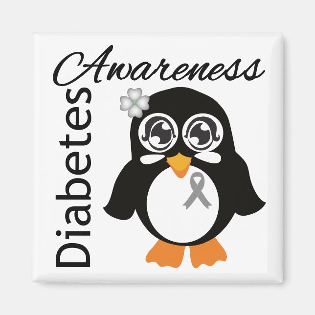 Diabetes Awareness Penguin Magnet (Front)