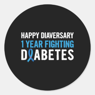 Diabetes Awareness Pun For A Type 1 Diabetes Classic Round Sticker