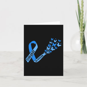 Diabetes Awareness Ribbon And Butterflies Type 1 D Card