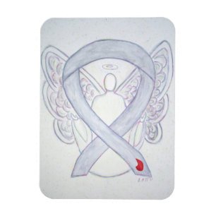 Diabetes Awareness Ribbon Angel Art Magnet