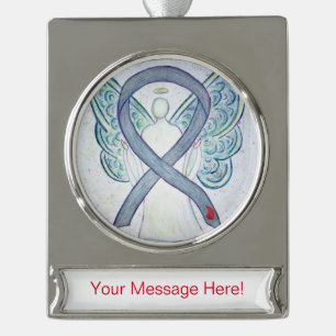 Diabetes Awareness Ribbon Angel Art Ornament