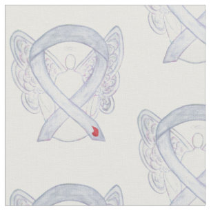 Diabetes Awareness Ribbon Angel Custom Fabric