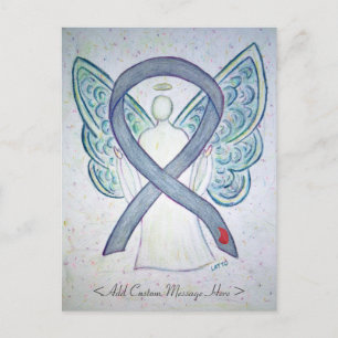 Diabetes Awareness Ribbon Angel Custom Postcard