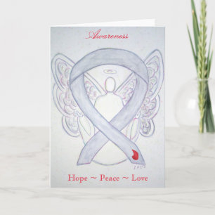 Diabetes Awareness Ribbon Angel Greeting Card