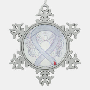 Diabetes Awareness Ribbon Angel Ornament