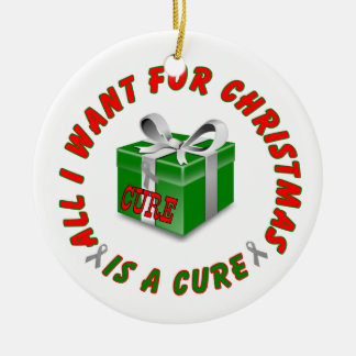 Diabetes Awareness Ribbon Cure Christmas Ornament