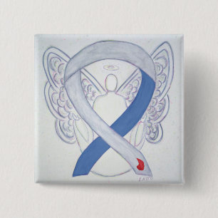 Diabetes Awareness Ribbon Custom Angel IDDM Pins