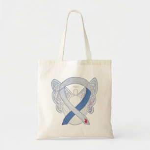 Diabetes Awareness Ribbon Custom Art Tote Bag