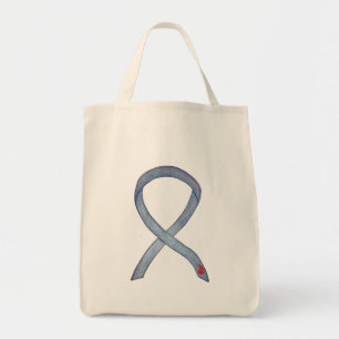 Diabetes Awareness Ribbon Custom Art Tote Bags