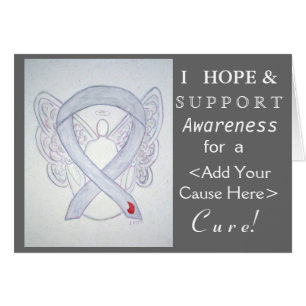 Diabetes Awareness Ribbon Custom Cause Angel Cards