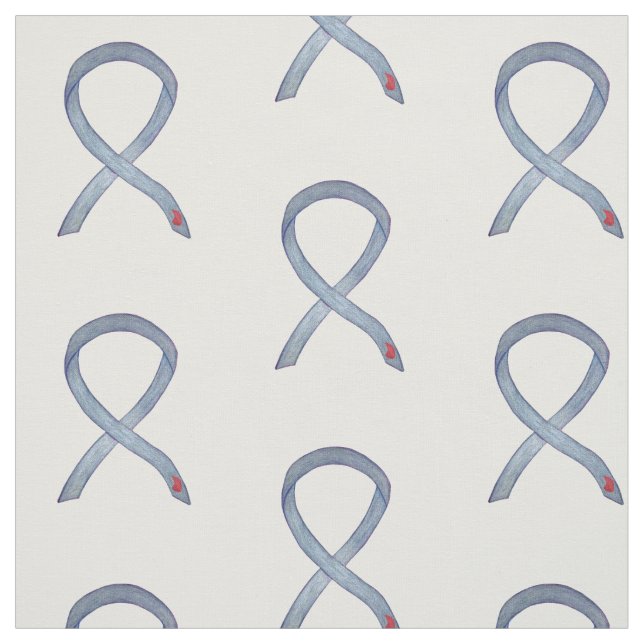 Diabetes Awareness Ribbon Custom Fabric Material (Swatch)