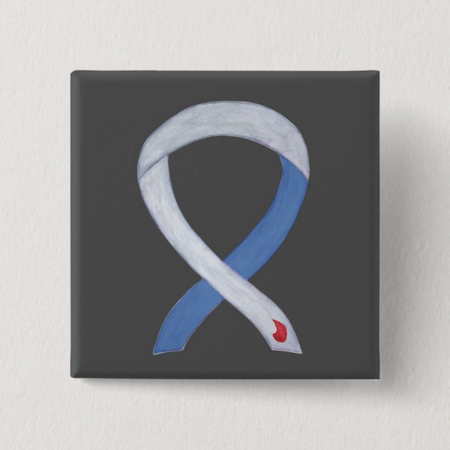 Diabetes Awareness Ribbon Custom IDDM Pins (Front)