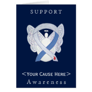 Diabetes Awareness Ribbon IDDM Angel Custom Card