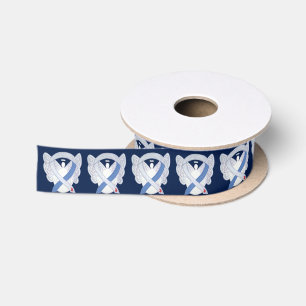 Diabetes Awareness Ribbon IDDM Angel Custom Ribbon Satin Ribbon