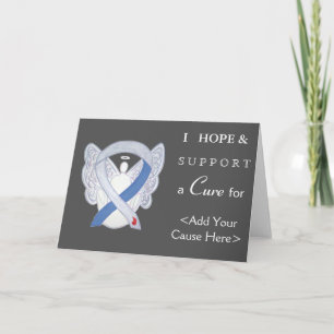 Diabetes Awareness Ribbon IDDM Angel Greeting Card