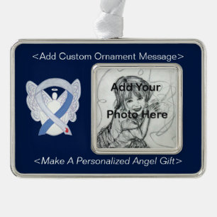 Diabetes Awareness Ribbon IDDM Angel Ornament