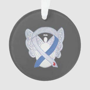 Diabetes Awareness Ribbon IDDM Angel Ornaments