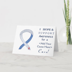 Diabetes Awareness Ribbon IDDM Custom Cards