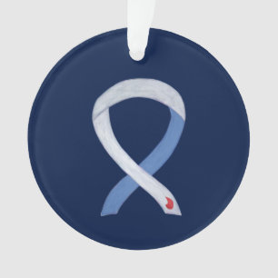 Diabetes Awareness Ribbon IDDM Custom Ornaments