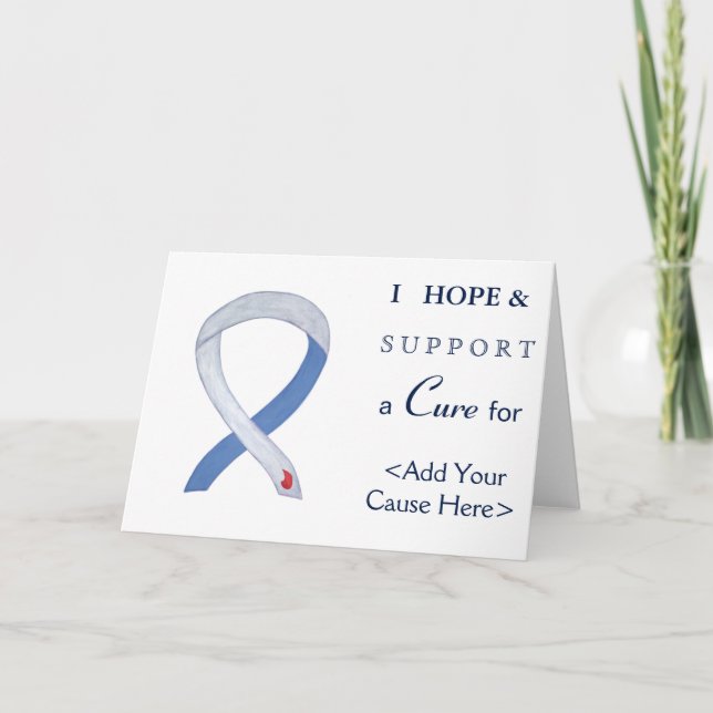 Diabetes Awareness Ribbon IDDM Greeting Card (Front)