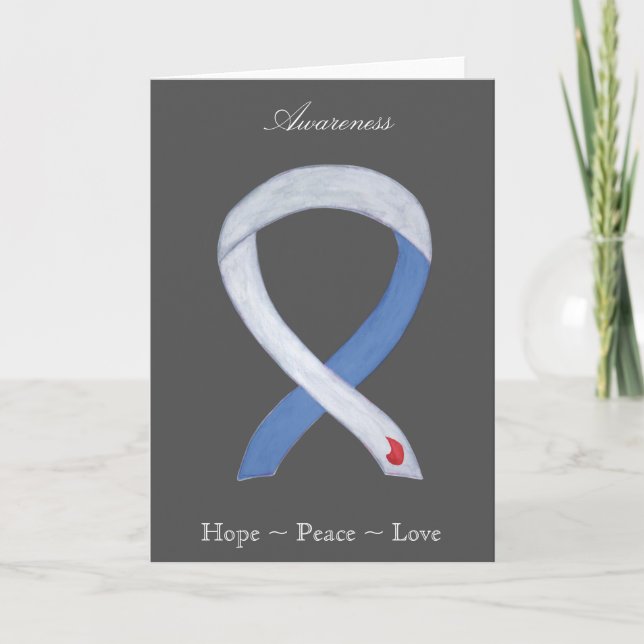 Diabetes Awareness Ribbon IDDM Greeting Card (Front)