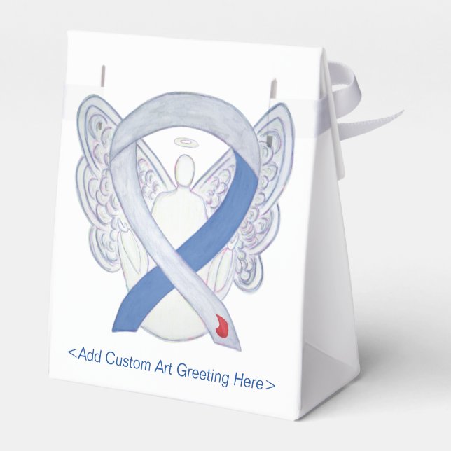 Diabetes Awareness Ribbon IDDM Party Favour Boxes (Back Side)