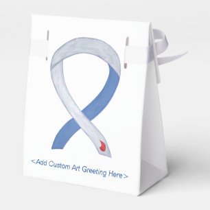 Diabetes Awareness Ribbon IDDM Party Favour Boxes