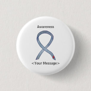 Diabetes Awareness Ribbon NIDDM Custom Pin