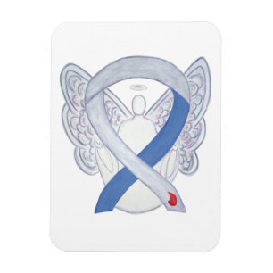 Diabetes Awareness Ribbon Type 1 Angel Art Magnets