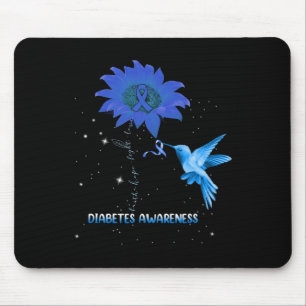 Diabetes Awareness Sunflower Lover Hummingbird Rib Mouse Pad