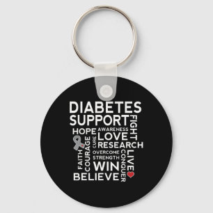 Diabetes Awareness Support Month Walk Tee  Key Ring