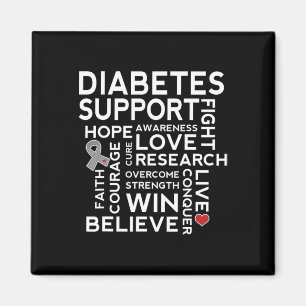 Diabetes Awareness Support Month Walk Tee Magnet
