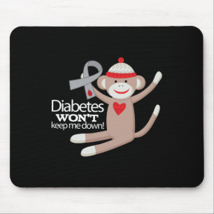 Diabetes Awareness Support Ribbon Walk Tee Mouse Pad