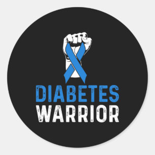 Diabetes Awareness T1d Diabetes Warrior Classic Round Sticker
