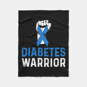 Diabetes Awareness T1d Diabetes Warrior Fleece Blanket