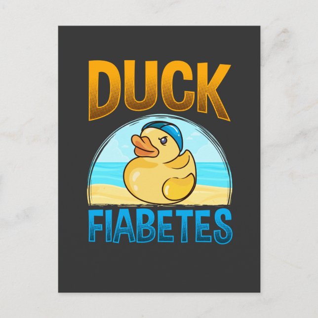 Diabetes Awareness T1D Diabetic Medical Health Postcard (Front)