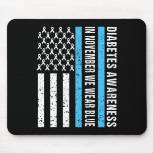 Diabetes Awareness T1D In November We Wear Blue Me Mouse Pad