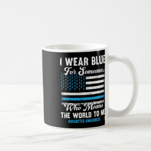 Diabetes Awareness T1d Support American Flag Blue Coffee Mug