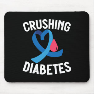 Diabetes Awareness T1D Warrior Crushing Diabetes Mouse Pad