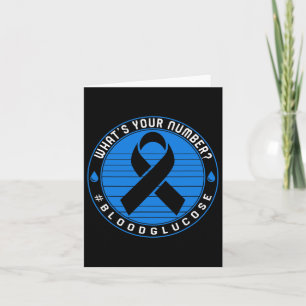Diabetes Awareness T1d What's Your Number Blood Gl Card