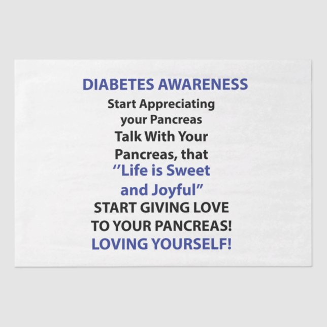 Diabetes Awareness Tissue Paper (Front)