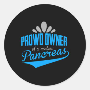 Diabetes Awareness Type 1 2 - Diabetic T1d T2d 3  Classic Round Sticker